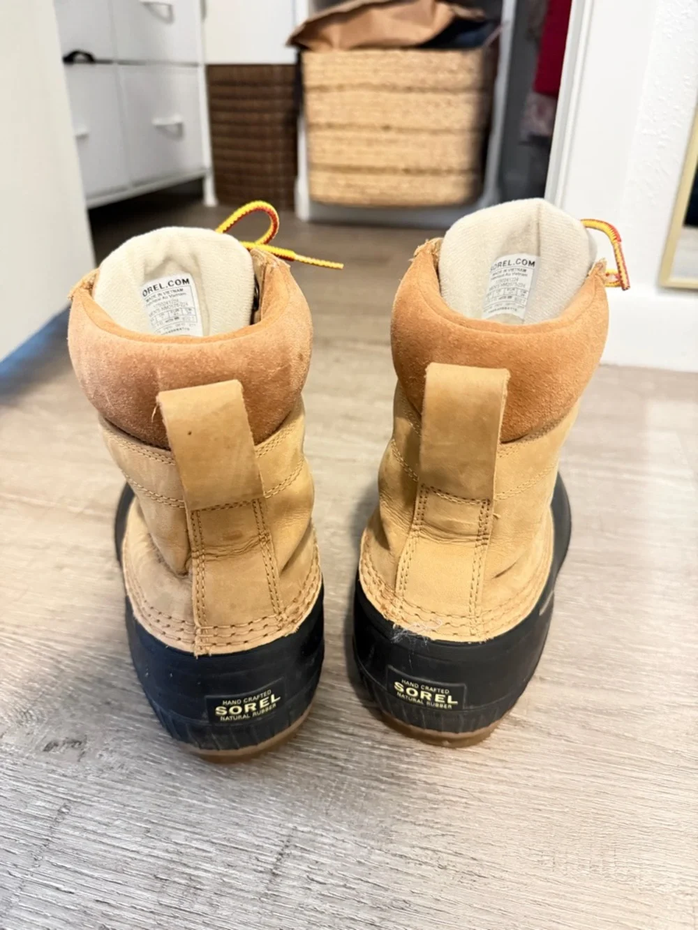 Sorel Tan and Black Waterproof Lace-Up Boots
